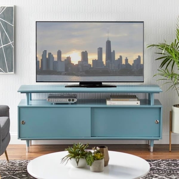 Simple Living Margo Mid-Century Modern Wood TV Stand