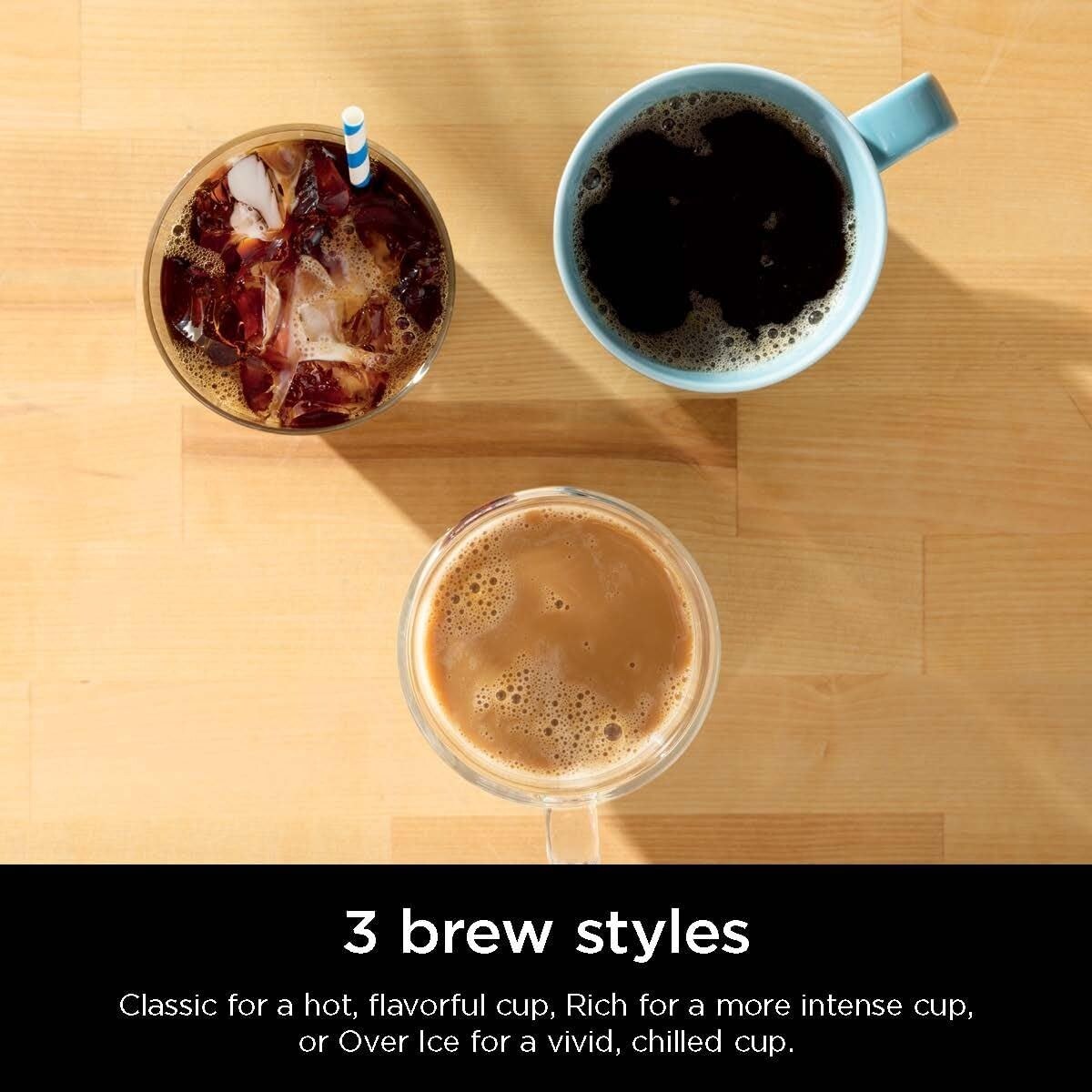 Single-Serve Coffee Maker, K-Cup Compatible, 56oz Reservoir, 6-24oz Brew Sizes, Iced Coffee Option