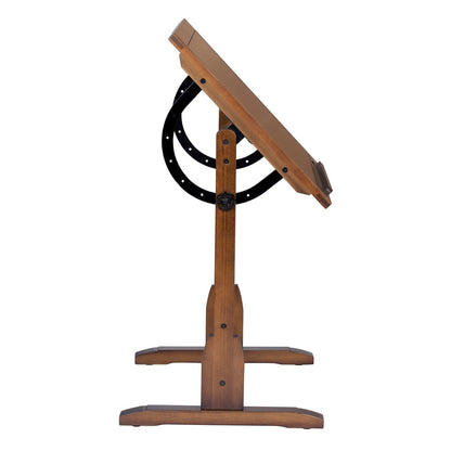 Studio Designs 36-inch Vintage Wood Drafting Table with Angle Adjustable Top for Drawing