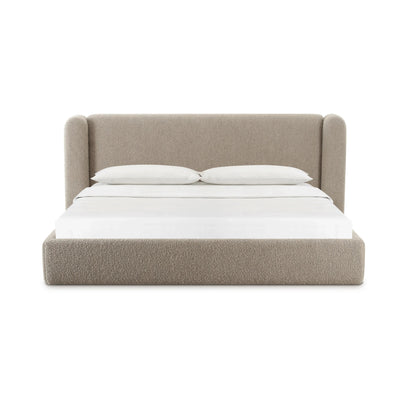 Vienna Tan Boucle King Bed