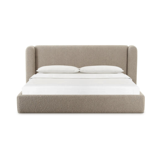 Vienna Tan Boucle King Bed