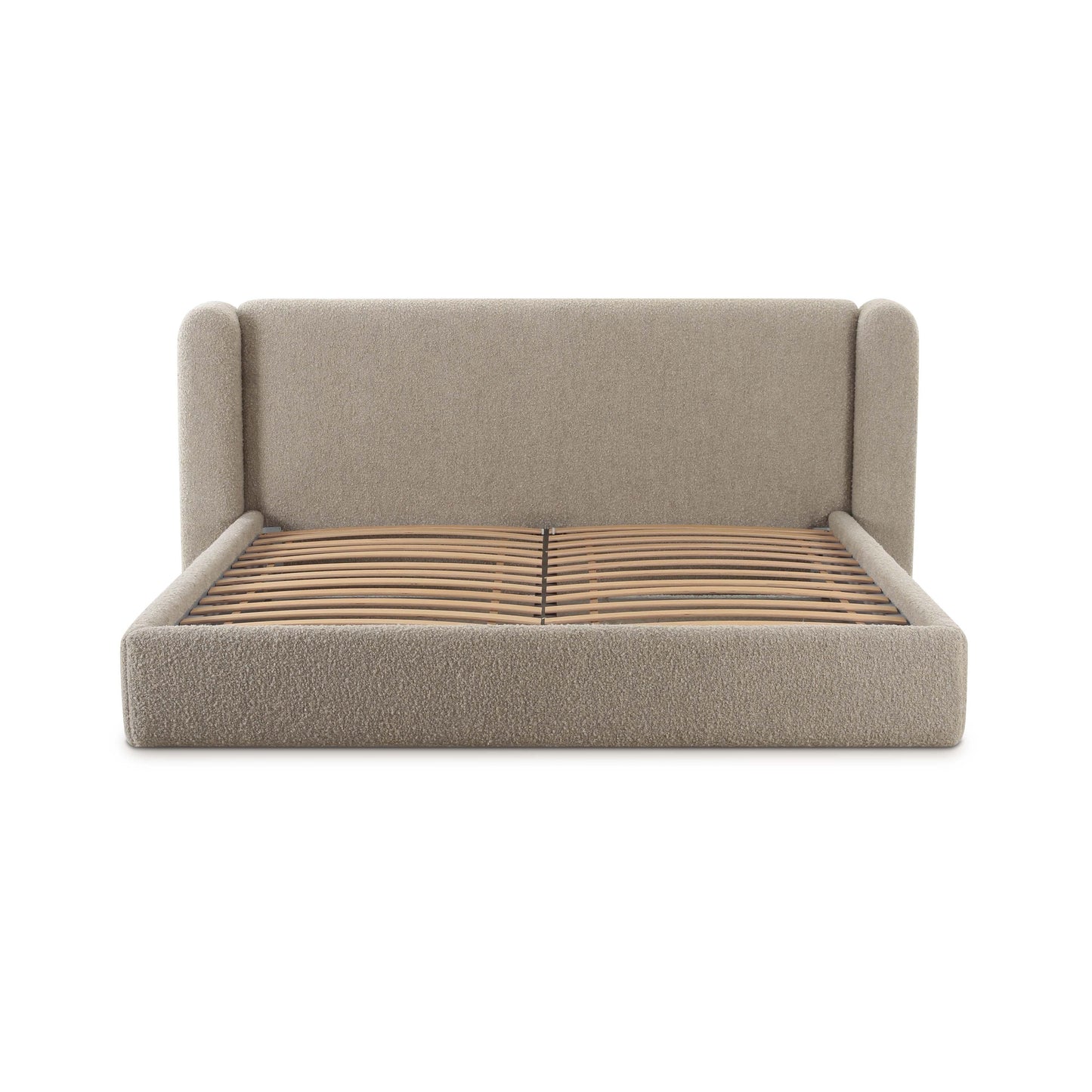 Vienna Tan Boucle King Bed