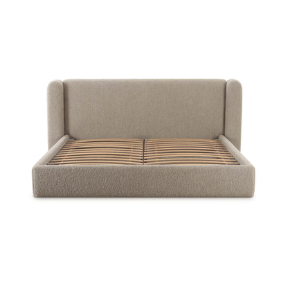 Vienna Tan Boucle King Bed