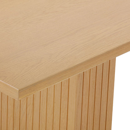 Elara Natural Oak Wood Rectangular Dining Table