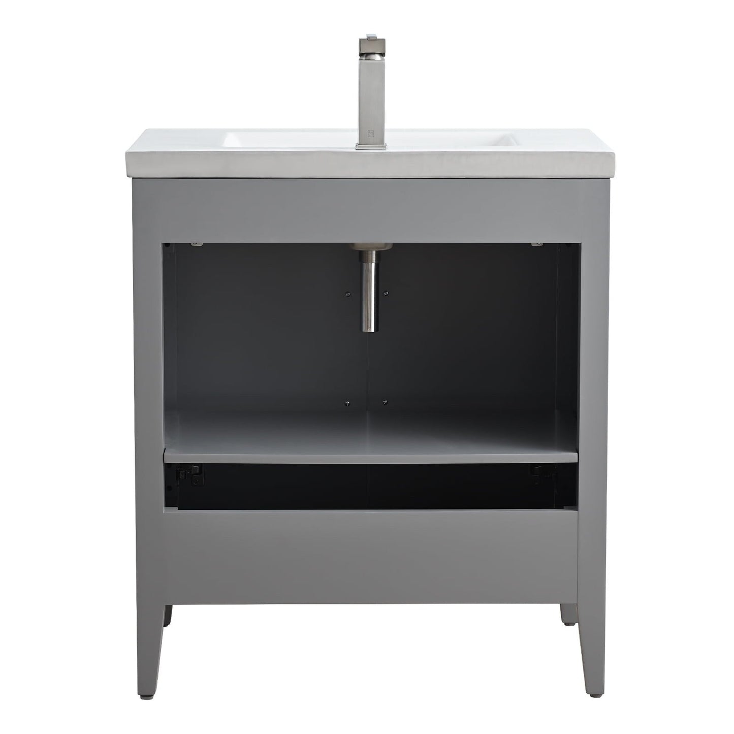 Vanity Art 20 or 24 or 30 Single Sink Bathroom Vanity Cabinet with Ceramic Top