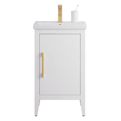 Vanity Art 20 or 24 or 30 Single Sink Bathroom Vanity Cabinet with Ceramic Top