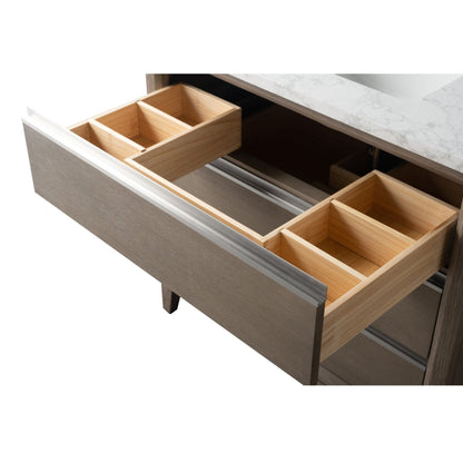 Vanity Art Bathroom Vanity with Ceramic Sink and Engineered Marble Top