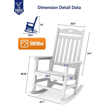 WINSOON All Weather Outdoor Rocking Chair, Set of 2