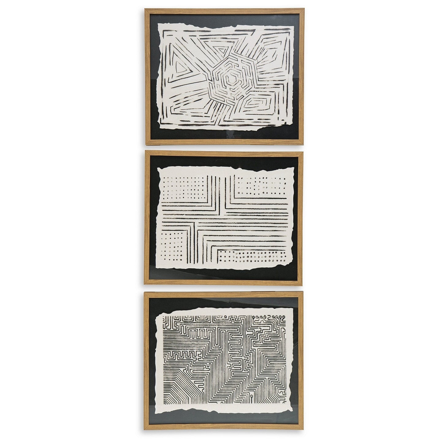 Wonderstow Black/Beige Wall Art, Set of 3