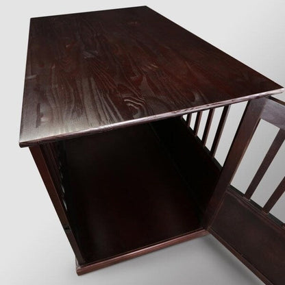 Wooden Pet Crate End Table with Lockable Door