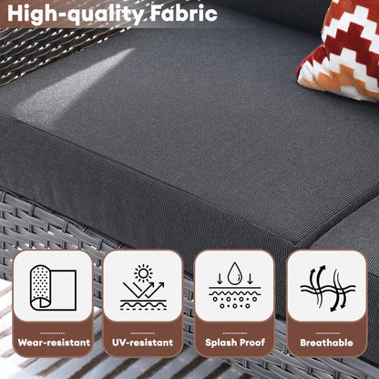 XIZZI 4-piece Outdoor Patio Furniture Conversation Set with Table