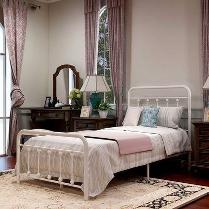 Alazyhome Simple Vintage Metal Platform Bed Frame, Easy-Assembly
