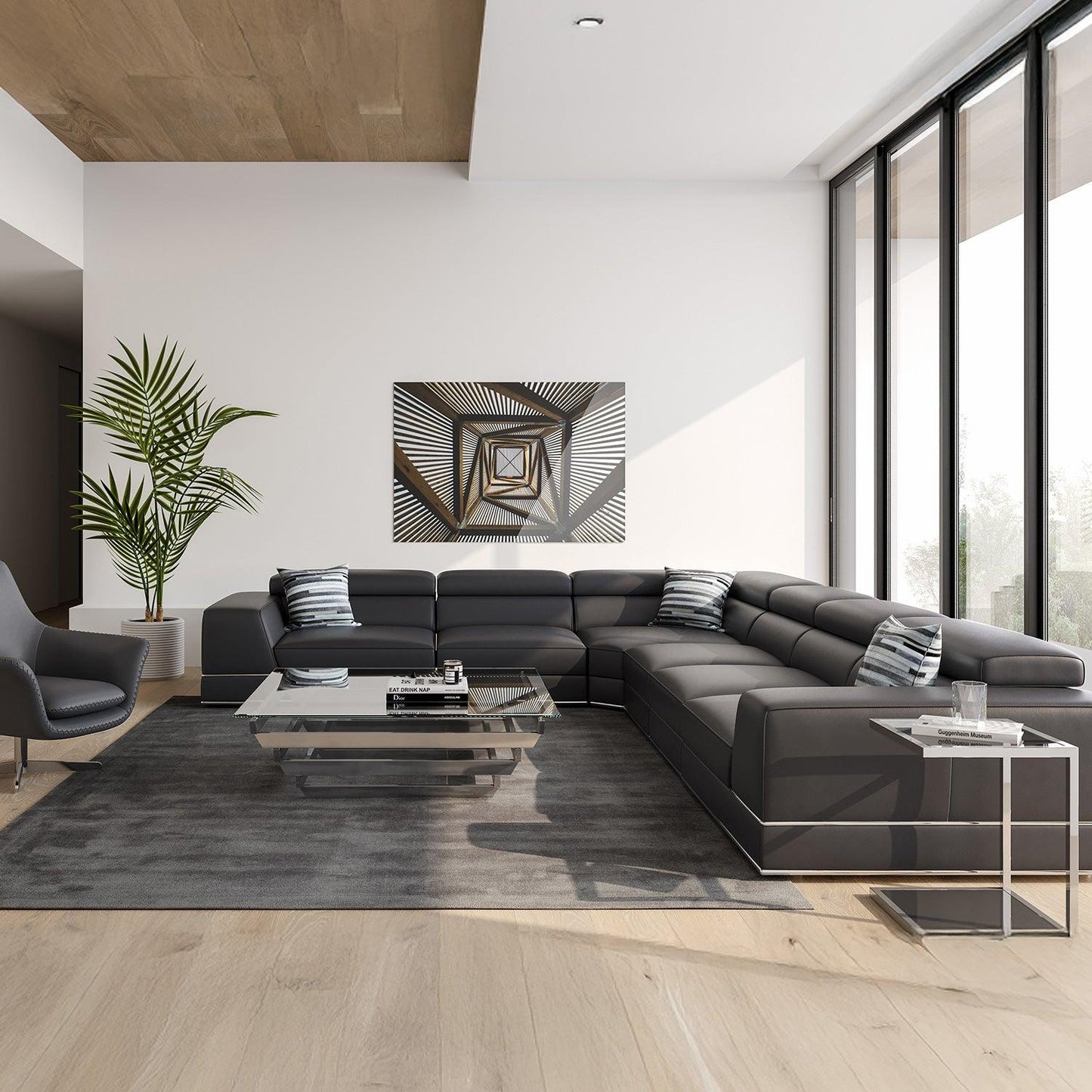 Amadeo Extended Modular Sectional Sofa Elephant Gray