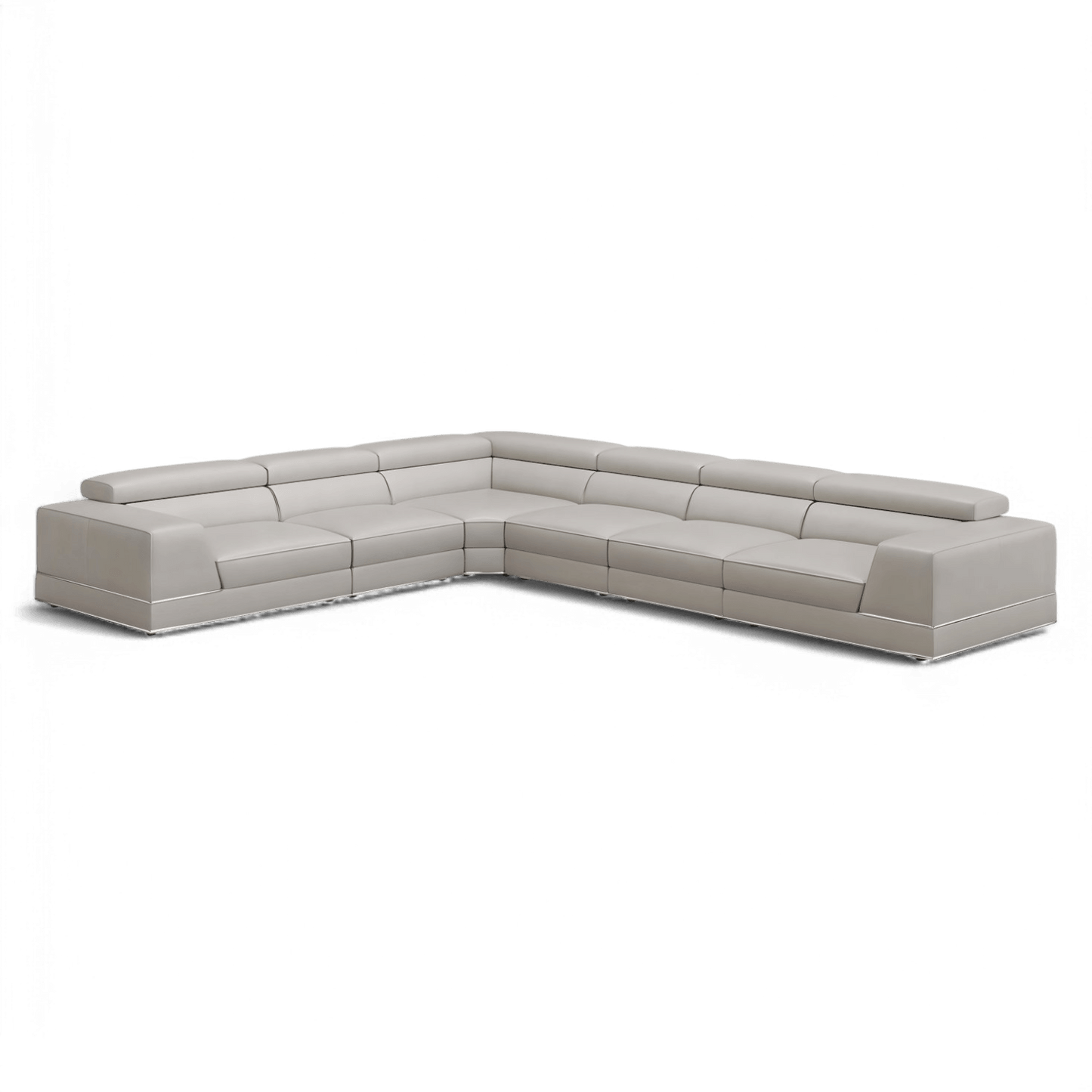 Amadeo Extended Modular Sectional Sofa Light Gray