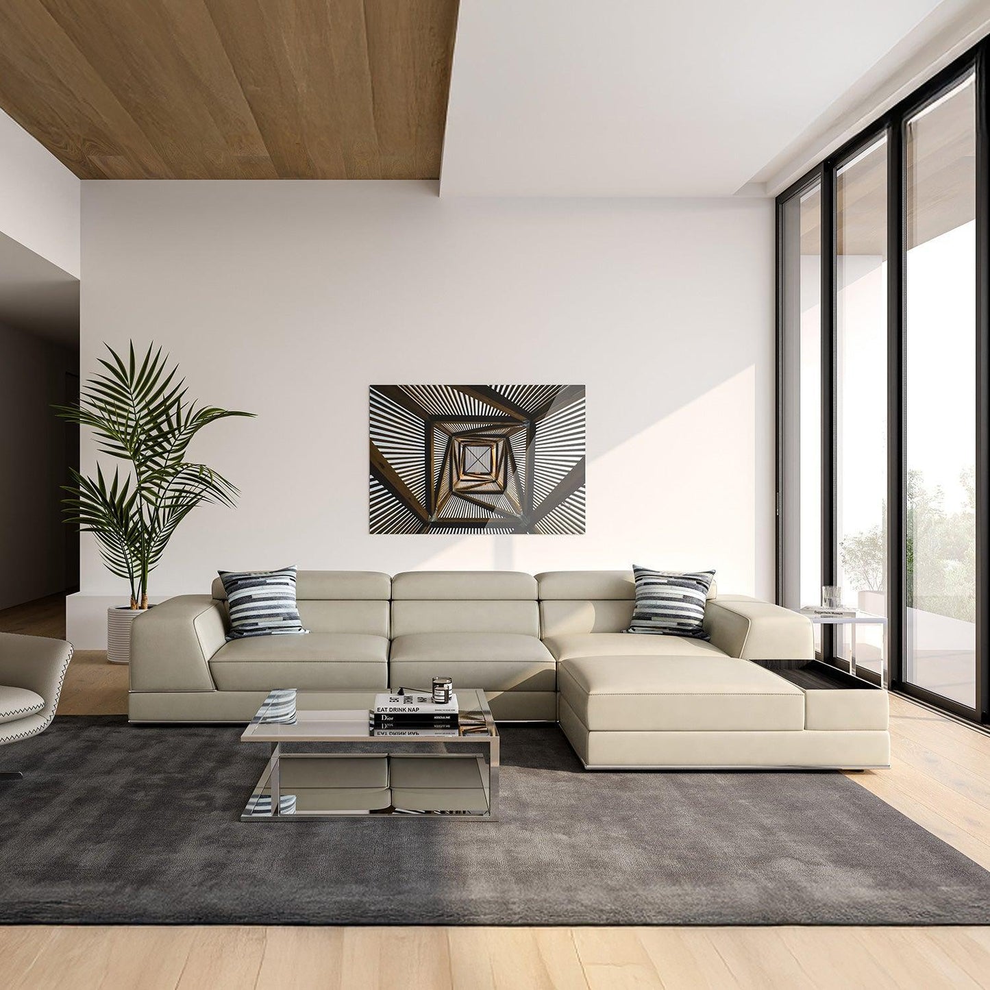 Amadeo Modular Sectional Sofa Light Gray