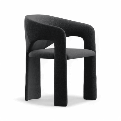 Aria Dining Chair Black Boucle