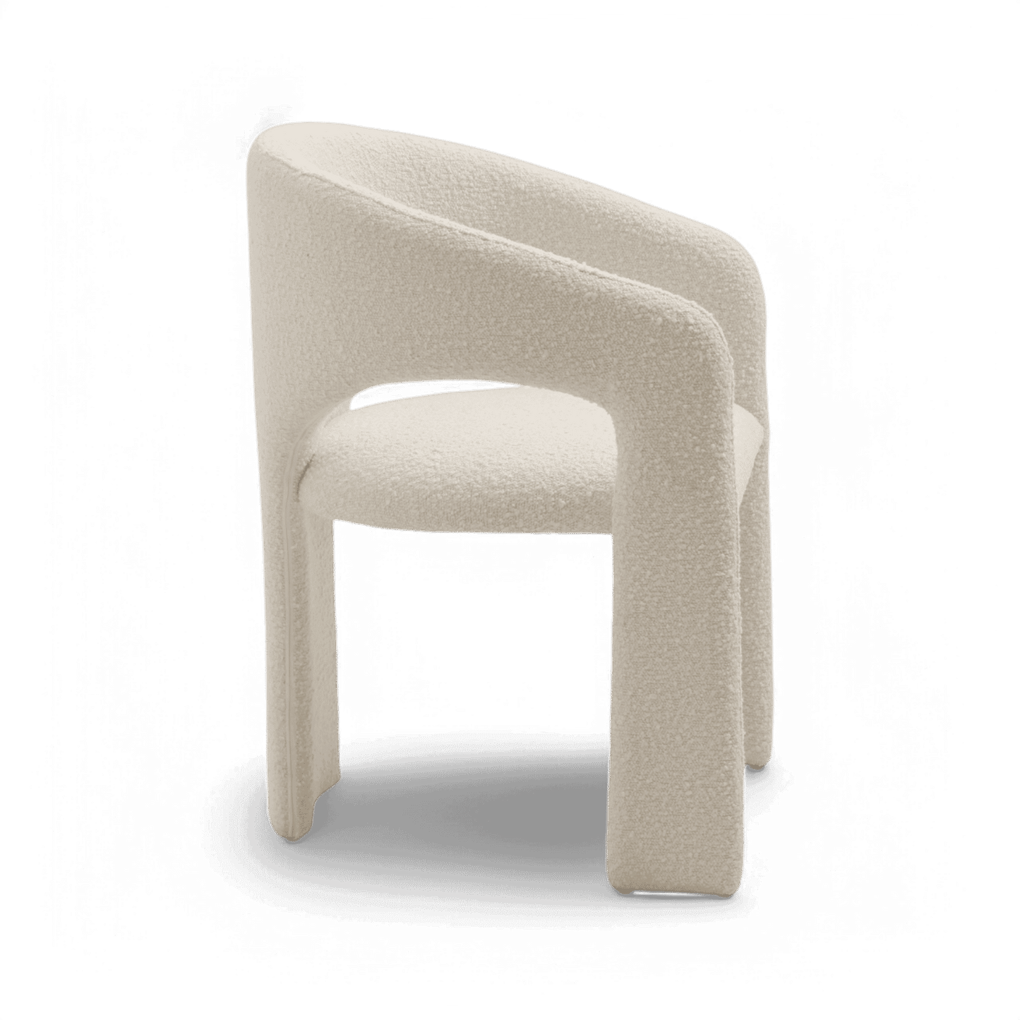 Aria Dining Chair White Boucle