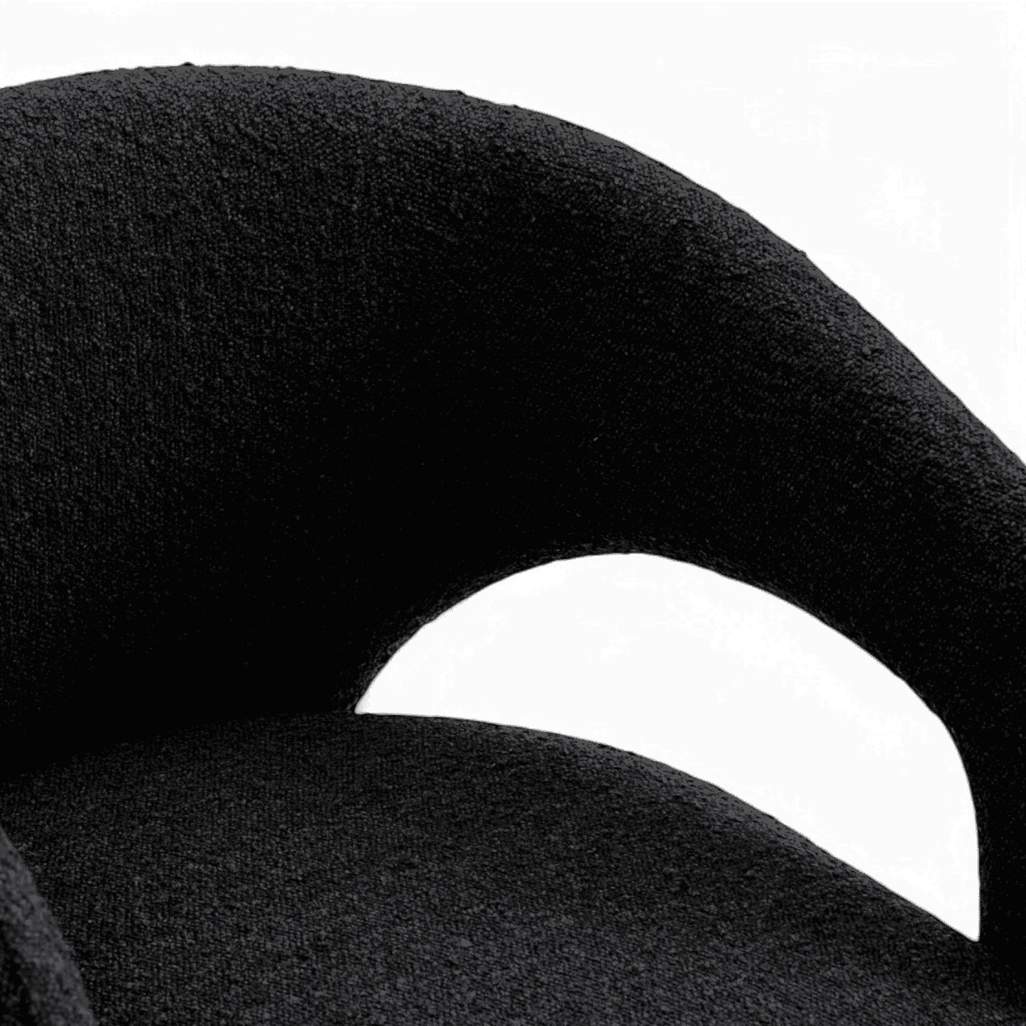 Aria Dining Chair Black Boucle