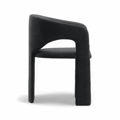 Aria Dining Chair Black Boucle