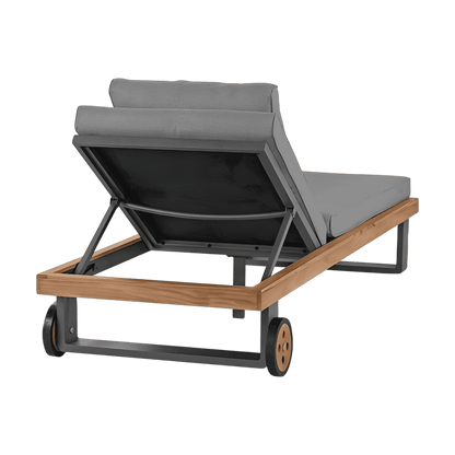 Bali Outdoor Lounger Light Gray