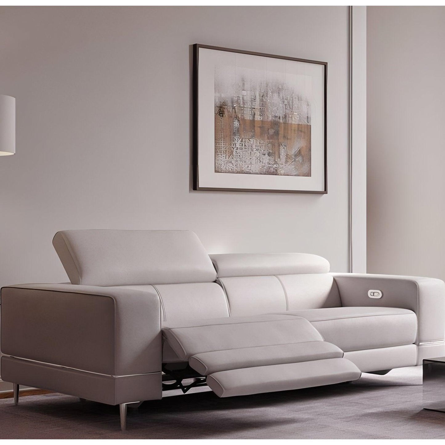 Bergamo Power Motion Sofa Light Gray