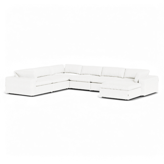 Bloom Extended Sectional Modular Sofa White