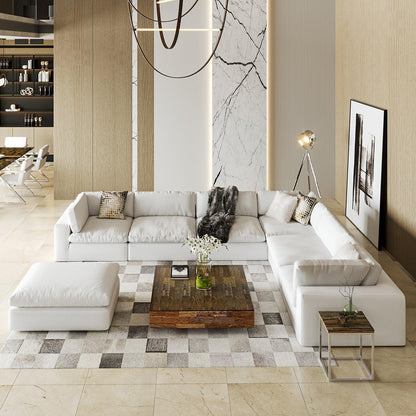 Bloom Extended Sectional Modular Sofa White