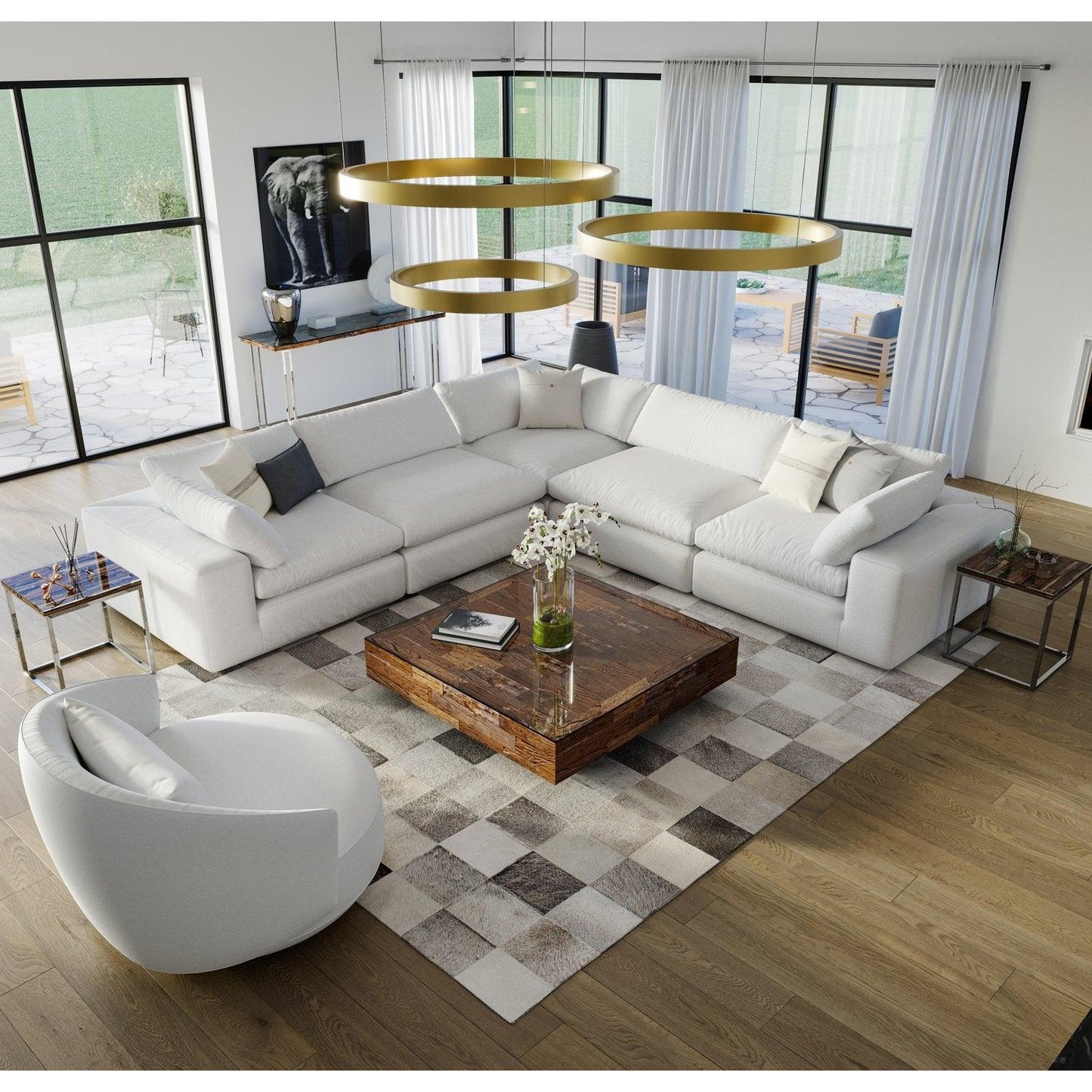 Bloom Sectional Modular Sofa White