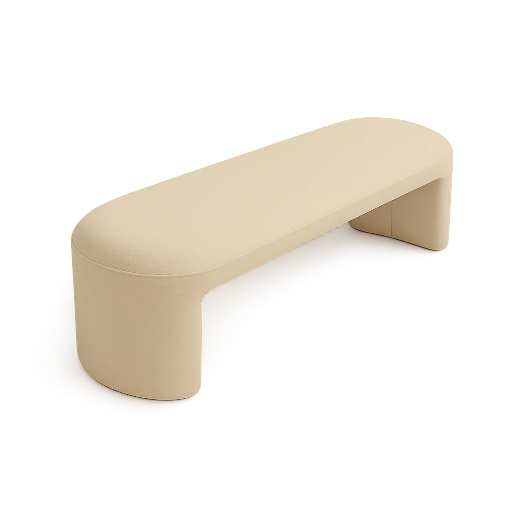 Boba Bench Beige Velvet
