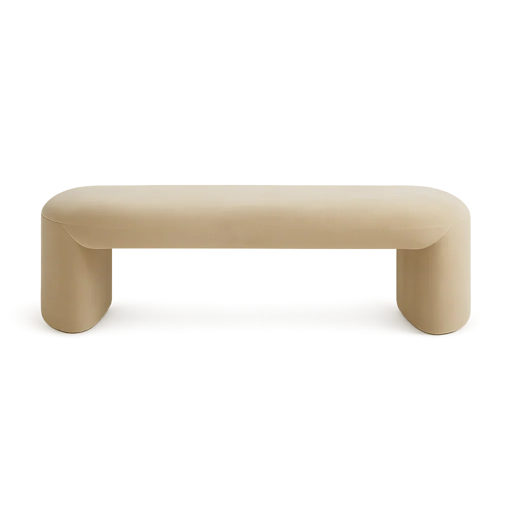 Boba Bench Beige Velvet