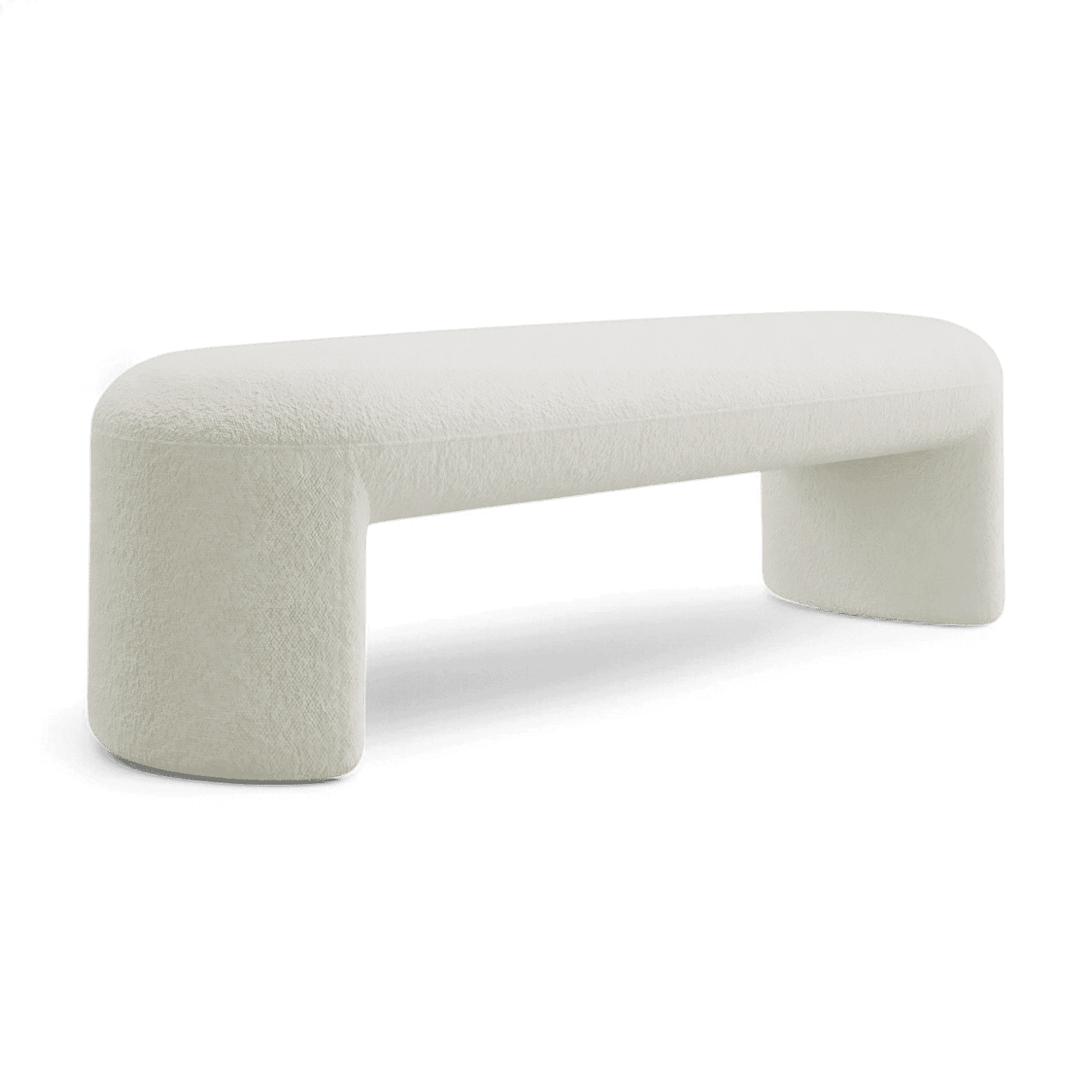 Boba Bench White Boucle