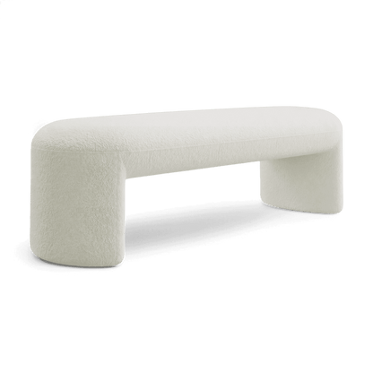 Boba Bench White Boucle