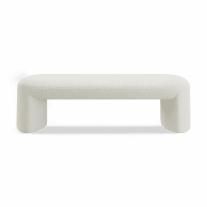 Boba Bench White Boucle