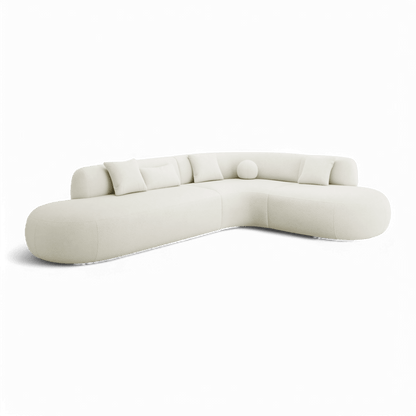 Boba Sectional Sofa White Boucle
