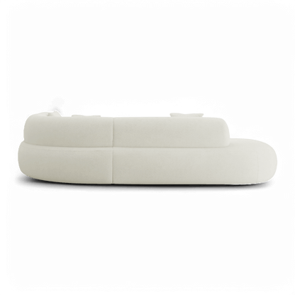 Boba Sectional Sofa White Boucle