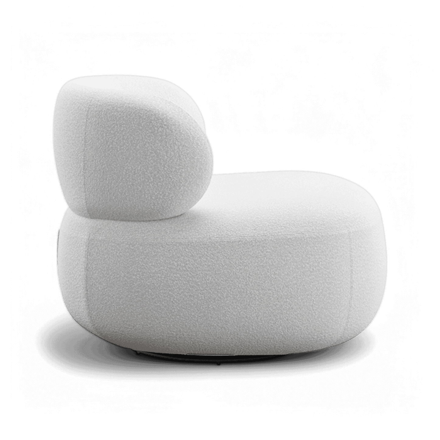 Lilo Swivel Lounge Chair White Boucle