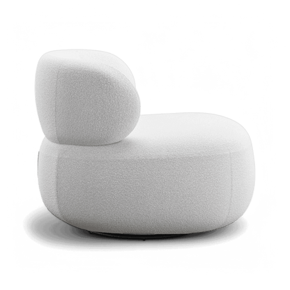 Lilo Swivel Lounge Chair White Boucle