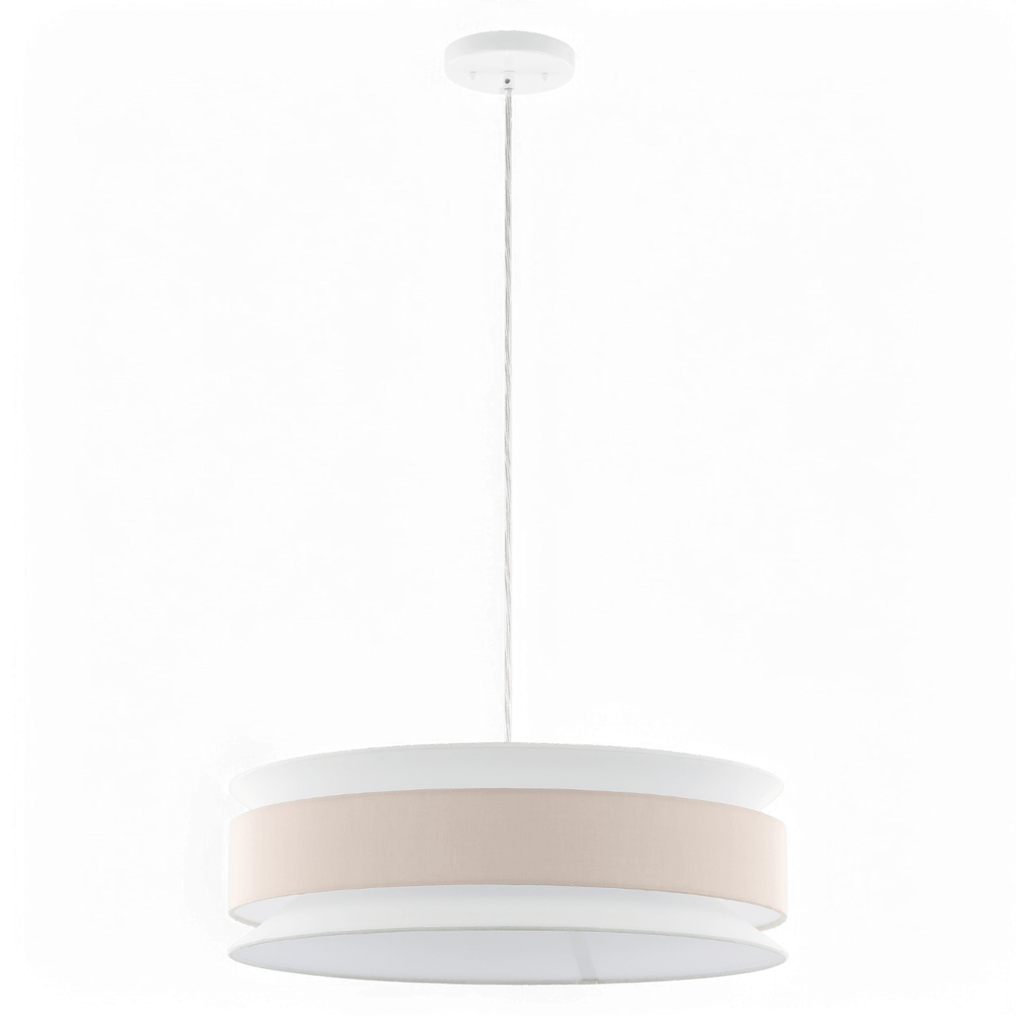 Cairn Chandelier Beige & White