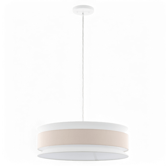 Cairn Chandelier Beige & White