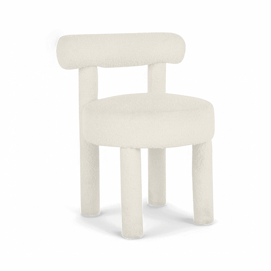Arch Off White Boucle Dining Chair