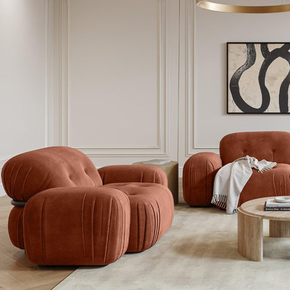 Rune Sectional Sofa Terracotta Velvet
