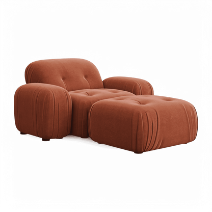 Rune Lounge Chair Terracotta Velvet