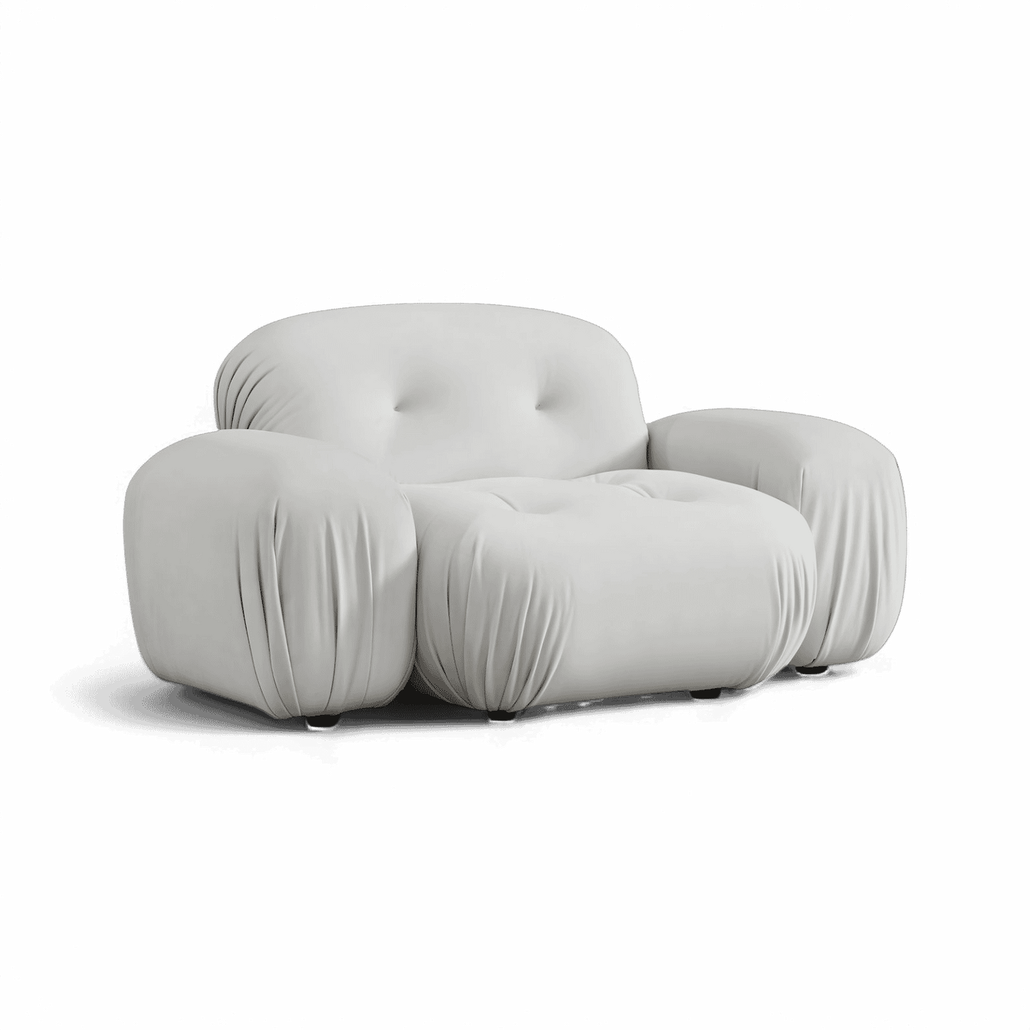 Rune Lounge Chair Off White Velvet