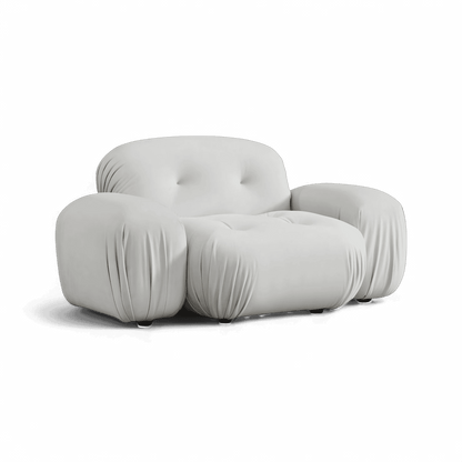 Rune Lounge Chair Off White Velvet