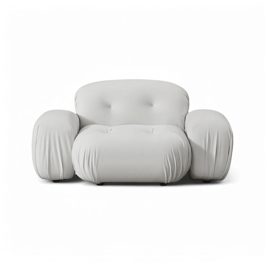 Rune Lounge Chair Off White Velvet