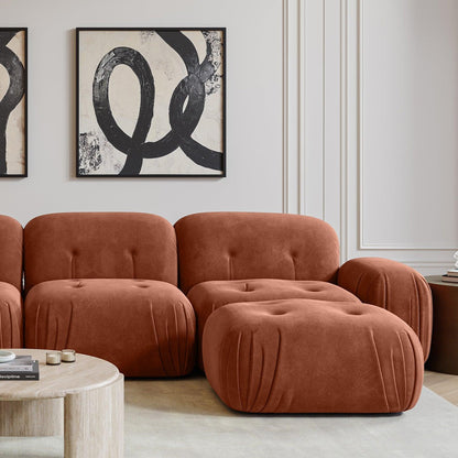 Rune Ottoman Terracotta Velvet