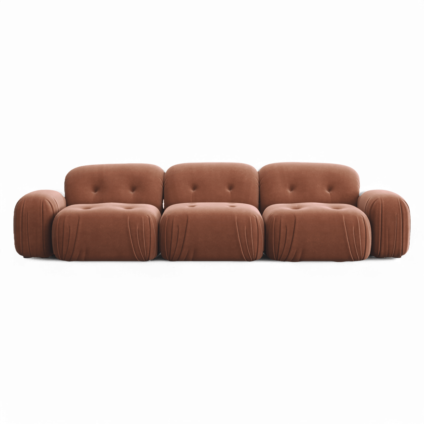 Rune Sectional Sofa Terracotta Velvet
