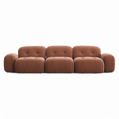 Rune Sectional Sofa Terracotta Velvet