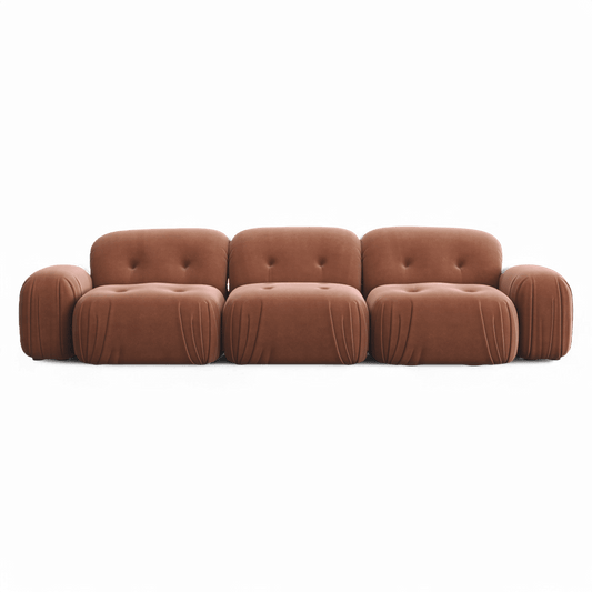Rune Sectional Sofa Terracotta Velvet