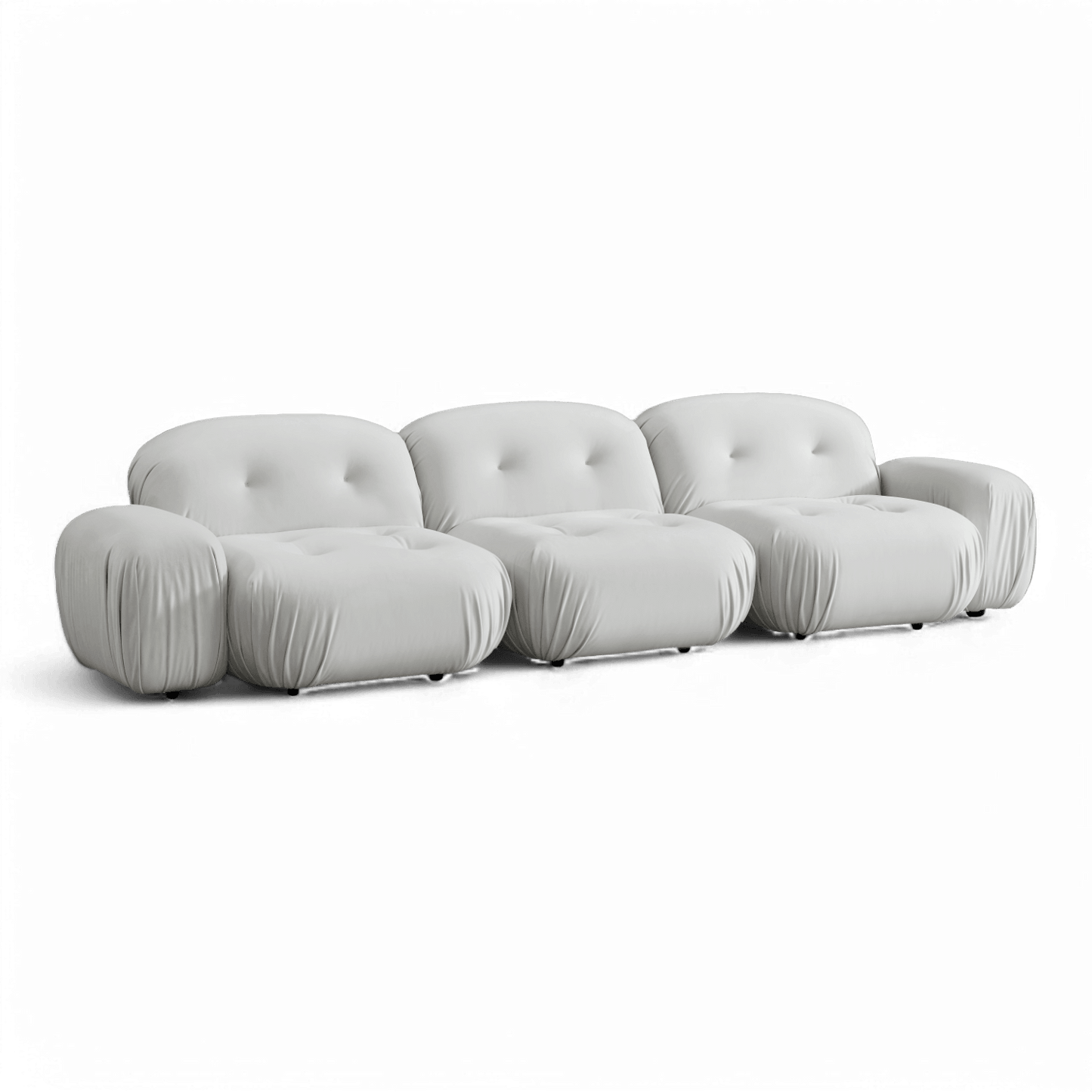 Rune Sectional Sofa Off White Velvet